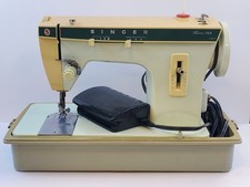 Vintage Singer Fashion Mate 257 Sewing Machine w/ Foot Pedal Case Tested Works picture