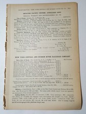 Original 1896 train report NEW YORK CENTRAL & HUDSON RIVER RAILROAD 15 pgs info picture