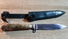 Vintage German Germany Hunting Stag Knife w/ Sheath Rostfrei picture