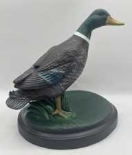 Vintage Gorgeous Handpainted Ceramic Duck Decoy Figurine Signed KA 88’ picture