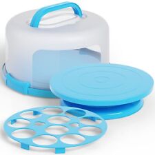 Cake Cupcake Carrier With Lid And Handle + Cake Stand Plate With Dome | 10