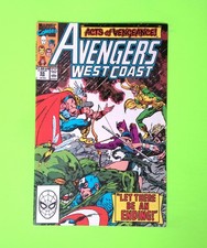 Avengers West Coast #55 1990 Marvel Comics Higher Grade Comic Book W339-180 picture