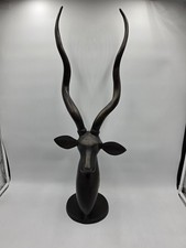 Maitland Smith Vintage Kudu Antelope Gazelle Head Bust Bronze Sculpture picture