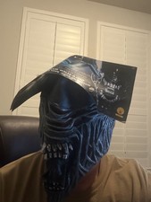 2007 Xenomorph Alien vs Predator AVP Mask Vinyl Halloween Costume Rubies picture