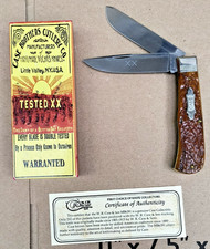 Vintage Case XX 1992 Classic 6223 Bone Handle Jumbo Trapper Knife picture