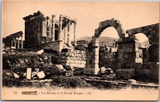 Djemila Postcard Les Ruines et le Grand Temple Unposted Sepia French Collectible picture