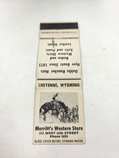 Merritt's Western Store Cheyenne Wyoming Matchbook Cover picture