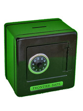 Black Metal Kid Coin Safe Piggy Bank Cash Box W/ Combination Lock 5.25