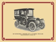 1907 Haynes Model T Limousine, Kokomo, Indiana New Metal Sign: 12x16