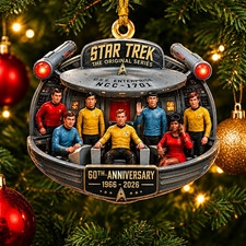 STAR TREK TOS USS Enterprise NCC-1701 60th Anniversary 1966-2026 Ornament picture