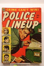 POLICE LINE-UP #1 (1951) Pre-Code Crime, Moe Marcus, Wally Wood, Avon Pub. picture