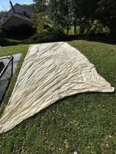 1944 WW2 US Army Medical Tent Section Panel White Liner End Vtg Field Hospital picture