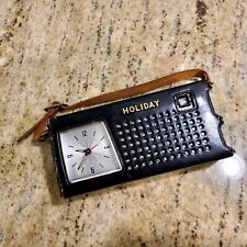 VINTAGE HOLIDAY TRANSISTOR CLOCK-RADIO-AUTOMATIC RADIO ALARM --READParts Only picture