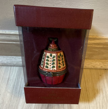 Decorative Egg-Shaped Lidded Trinket Box in Red Display Box w/ Window picture