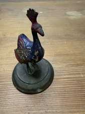 Beautiful Vintage German Brass Peacock Figure Business Card Holder Design picture