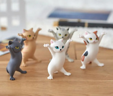 Miniature Dancing Kittens Cats Figurines Set 5 PACK picture
