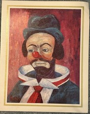 Vtg Set of 12 MCM Clown Art Prints 1960's Mid Century Circus Clowns picture