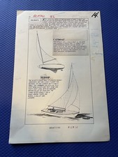 WORLD AROUND US #22 original comic art 1960 SPLASH CATBOAT SLOOP SAILBOATS picture