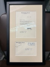 ROBERT F. KENNEDY - SIGNED 1965 - TLS & Orig Env, Prof. Matted/Framed picture