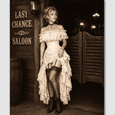 Victorian Old West Saloon Burlesque Print Photo Lingerie Glamour Woman Vintage 9 picture