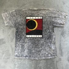 Vintage 1991 Hawaii Solar Eclipse Shirt Mens Large Single Stitch Faded Gray Tee picture