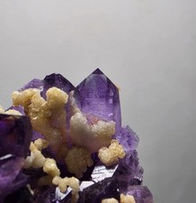 Amethyst with Calite & Dolomite - Valenciana Mine, Guanajuato, Mexico picture