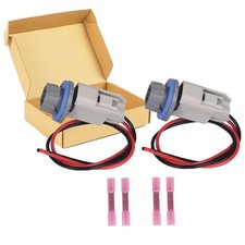 2 Set Rear License Plate Light Bulb Socket Wiring Harness Kit for Ford F-150 picture