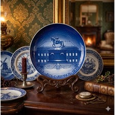 Bing & Grondahl 1970 Christmas Plate Amalienborg The Royal Palace B&G Denmark picture