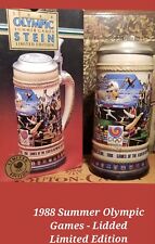 Anheuser Busch 1988 Summer Olympic Games Seoul Lidded Stein LE picture