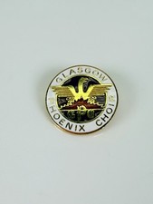 Vintage Glasgow Phoenix Choir GPC Enamel Pinback Badge Emslie Scotland Choir picture
