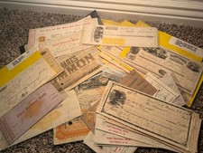 Stocks, Bonds, Checks Lot Estate 25-40$ Value Per Purchase picture