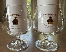 Courvoisier Glasses Brandy Snifter Le Cognac de Napoleon Vintage Set of 2 EUC picture
