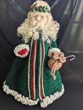 Vtg Santa Claus Figure W Hand Crocheted Robes Father Country Christmas picture