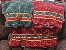 Vintage Amalfi 90s Bath Towel Set Y2K Springs Home Green Maroon Gold Nostalgic picture