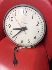 Vintage SIMPLEX 12” / 3/4” Metal SLAVE Wall Clock - Very Good picture