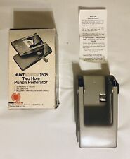 Hunt Boston 1505 Two Hole Punch Vintage Excellent Condition With Original Box picture