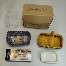 2000 Longaberger Collectors Club J.W. Miniature Bread & Milk Basket NWB picture