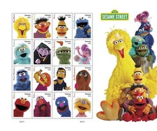 USPS Postage Stamps Sheet of 16 - Sesame Street - First Class Letter picture