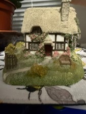 Vintage 1993 Hawthorne Rose Arbour Cottage Thatcher's Crossing Sculpture  picture