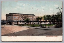 Sullivan Square street View Charlestown MA Vintage DB 1913 Postcard TS-195 picture