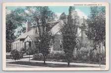 Vintage Residence in Lumberton North Carolina Postcard 1932 picture