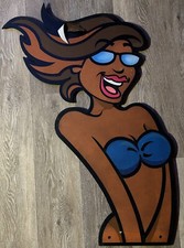 80’s-90’s Hershey Park Rollercoaster Ride Cartoon Sign ~ Rare Original 33”x20” picture