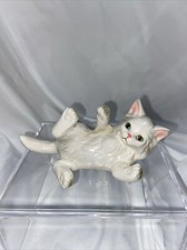 Vintage Lefton Exclusive Porcelain Playful Cat Kitten Figurine Japan picture