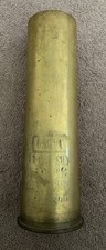 Vintage WW2 105 MM Artillery Brass Shell Case - Trench Art picture