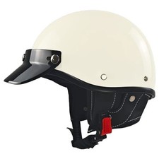 SanQing Retro Open Face Half Motorcycle, Cruiser Helmets-DOT (White, XL) picture