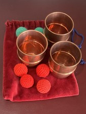 Vintage (1970’s)🔥Rare🔥Morrissey *Large~Size*Copper Cups & Balls Set🇨🇦 picture