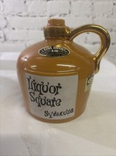 Ezra Brooks Jug Liquor Square Syracuse 1972 Hand Decorated With 24 K Gold No Cap picture
