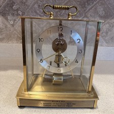 VINTAGE KUNDO KIENINGER OBERGFELL GERMAN ELECTRONIC SKELETON CLOCK. UNTESTED picture