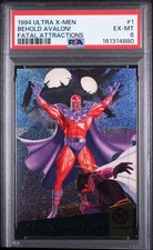 1994 Ultra X-Men Fatal Attractions #1 (Magneto) Behold Avalon PSA 6 EX-MT Pop 6 picture