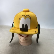 Disney Parks Pluto 3D Foam SnapBack Hat Mesh Trucker Cap OSFM Adjustable Unique picture